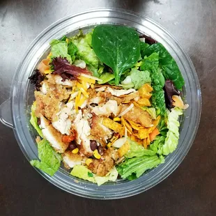 Southwest crispy chicken salad.