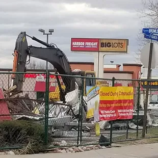 a bulldozer in the foreground