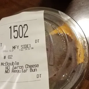 My incorrect order. Note the instructions, which they got right, and the item, which they got wrong.