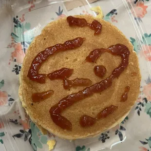 Yummy pancake with jelly!