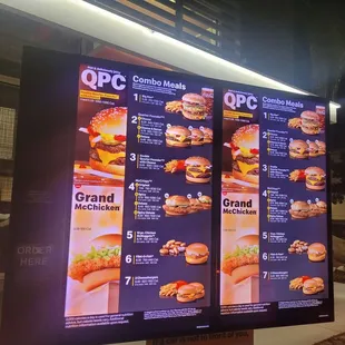 a menu for a restaurant