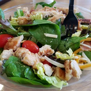 "bacon ranch salad " without ranch but with balsamic dressing