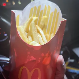 Check your fries before you leave! How the hell you fill the large fries like this?