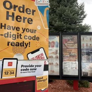 a mcdonald's order here sign
