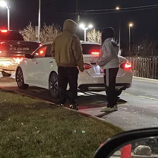 Just one set of people who walked into the line and ordered food.