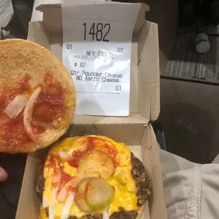 The ol&apos; double quarter pounder &quot;no cheese&quot;