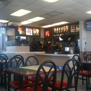 the inside of a restaurant