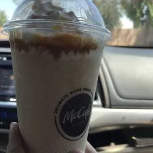 Free Carmel frappe with the McDonald's app!!!