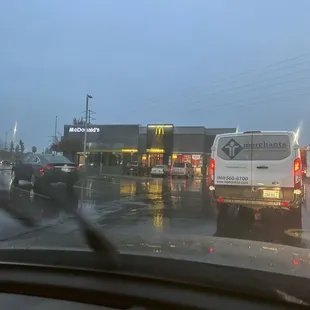 Drive-thru line....