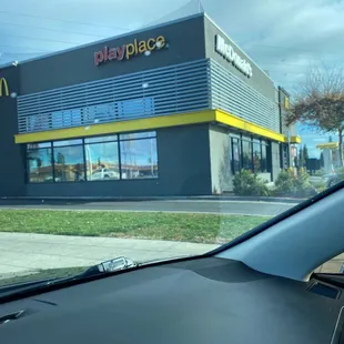 Front and side view of McDonald&apos;s