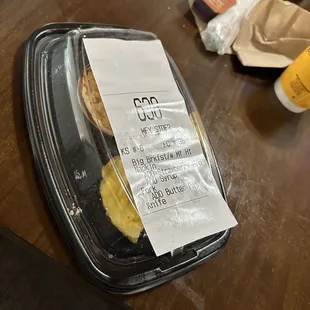 My order missing the Hotcakes and Sausage. All I got was a fucking egg and a muffin. Idiots