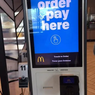 Order at the kiosk or counter