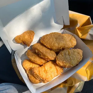 this McDonald's is fired asf what in the fuck is the i asked for 10 piece nuggets then they gone give me 9 and a half nuggets