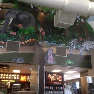 the interior of the restaurant