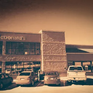 cars parked in front of the store