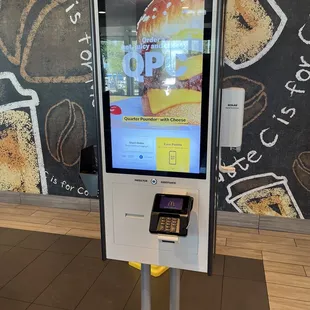 a digital menu kiosk