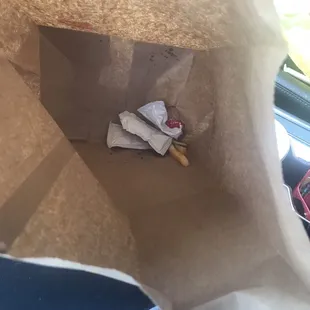 Proof the fries weren't at bottom of bag