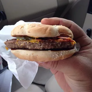 The actual burger. Where are the rest of the ingredients? Lettuce, tomato, onion?