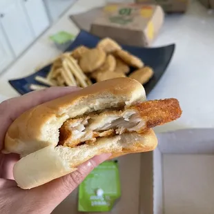 Filet O Fish, chicken 10 Piece McNuggets Meal, and Sweet N Sour Dipping Sauce
