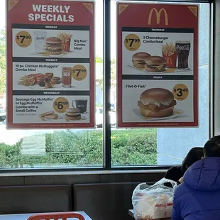 Weekly specials!! Maybe I can afford to eat at McDonalds!