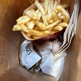 Two McDoubles and a large fries.