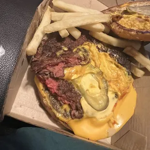 Quarter pounder uncooked.