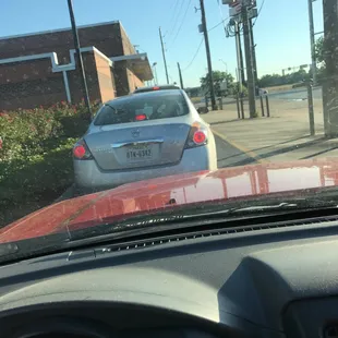 Packed Drive thru lane