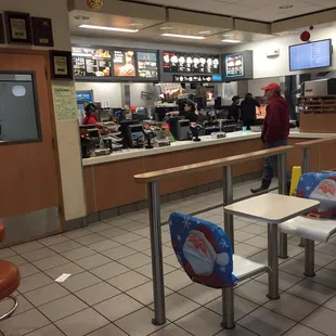 the inside of a restaurant