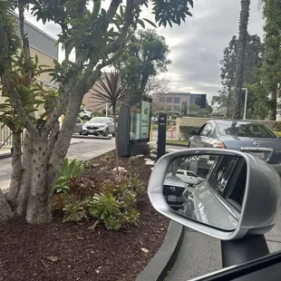 a side view mirror of a car