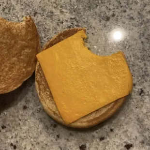 Non meat on our cheeseburger.