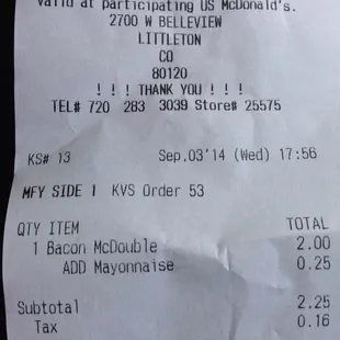 Really, McDonald&apos;s?? Charging for MAYONNAISE?  Fail. Even for a fast food restaurant that, by definition, is a fail, that&apos;s low.