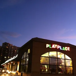 the outside of a play place