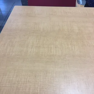 Empty table with no food