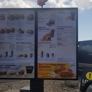 New crispy chicken sandwiches menu