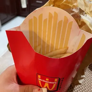 The &quot;large&quot; fry I paid for. I had not touched them yet when I took this photo.