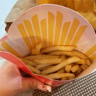 My &quot;large fry&quot; I paid for. I had not touched this before I took the photo.