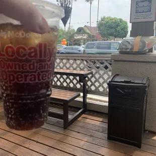 outside