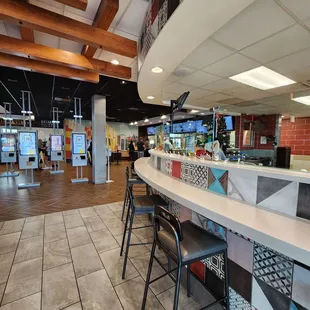 the inside of the restaurant