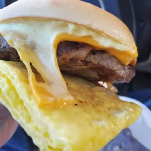 Steak bagel