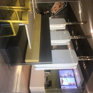 an overhead view of a restaurant