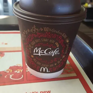 Coffee is pretty good. Hot for sure