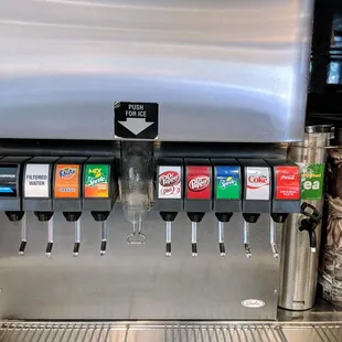 Just one of two drink stations.
