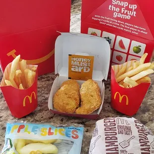 Today was buy 1 Happy Meal - Get 1 Free. The fries are so cute!!
