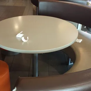 All the tables looked like this