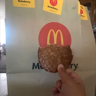 Sausage they gave me a sausage with no bun