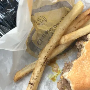 a sandwich and french fries