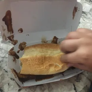 The worst McDonald's I've ever been to. This is what I paid for, but worst of all is the rude old black lady there.