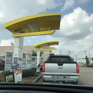 Drive thru! Great when you have lots of kids with you