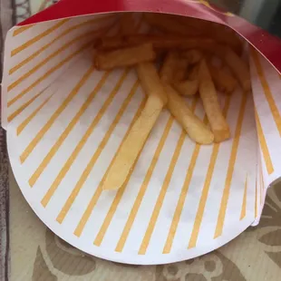 french fries in a paper bag