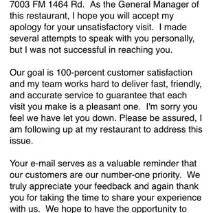 "I'm sorry you feel.." is not a real apology. Try again. "Several attempts," um you never contacted me.